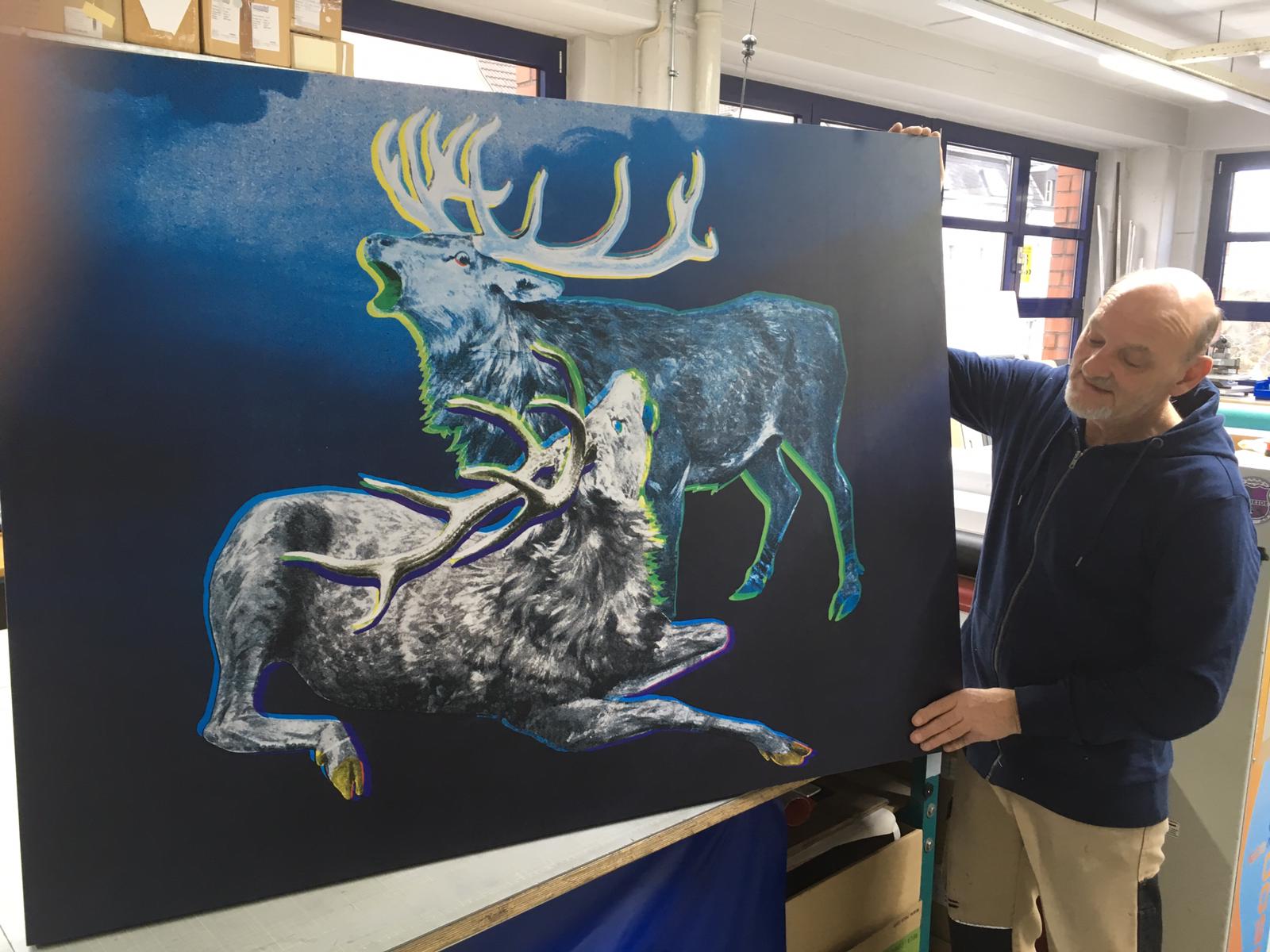 Mount Starling concept artwork with deer motif in production
