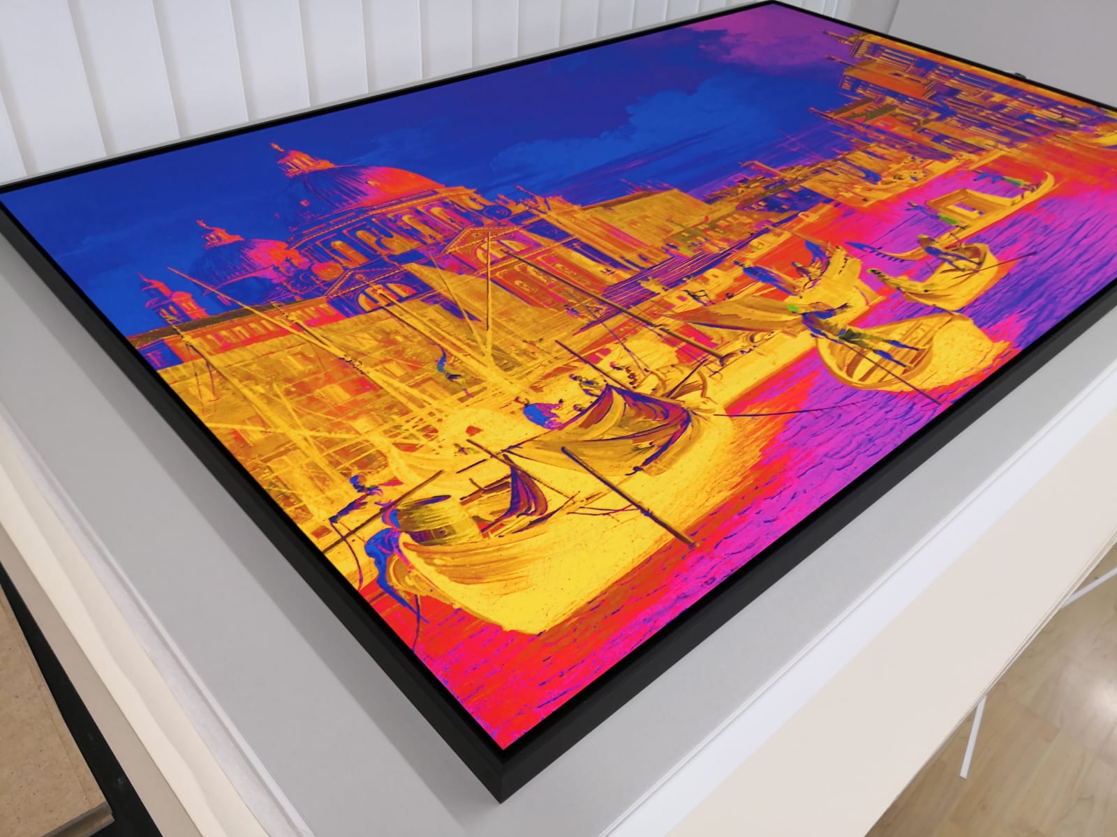 Close-up of illuminated art piece